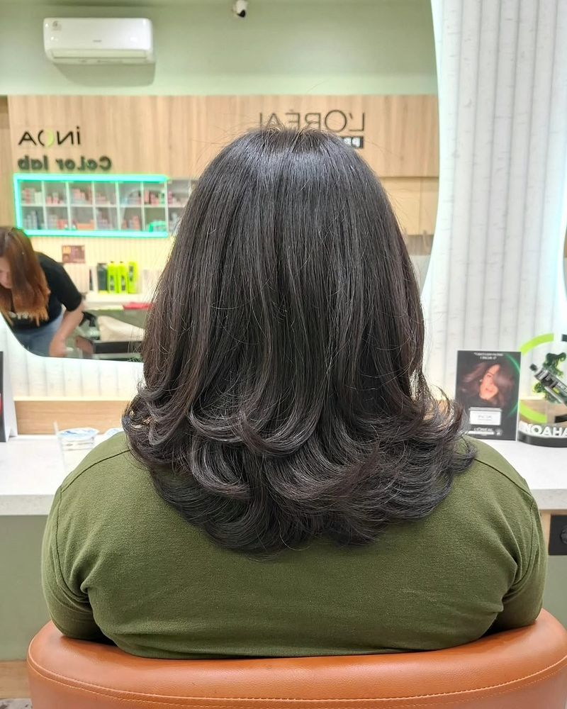 29. Dark Brown Cascading U-Cut Layers