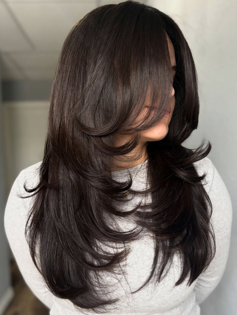 40. Dark Chocolate Feathered Layers