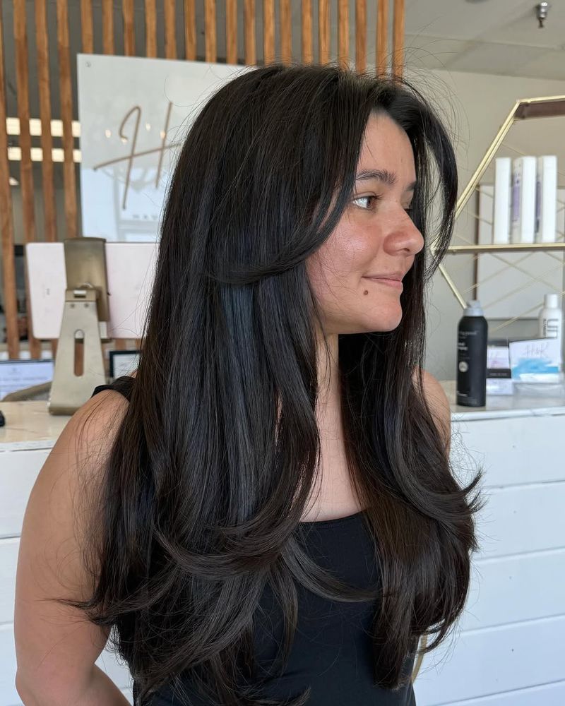 56. Jet Black Blowout Layers