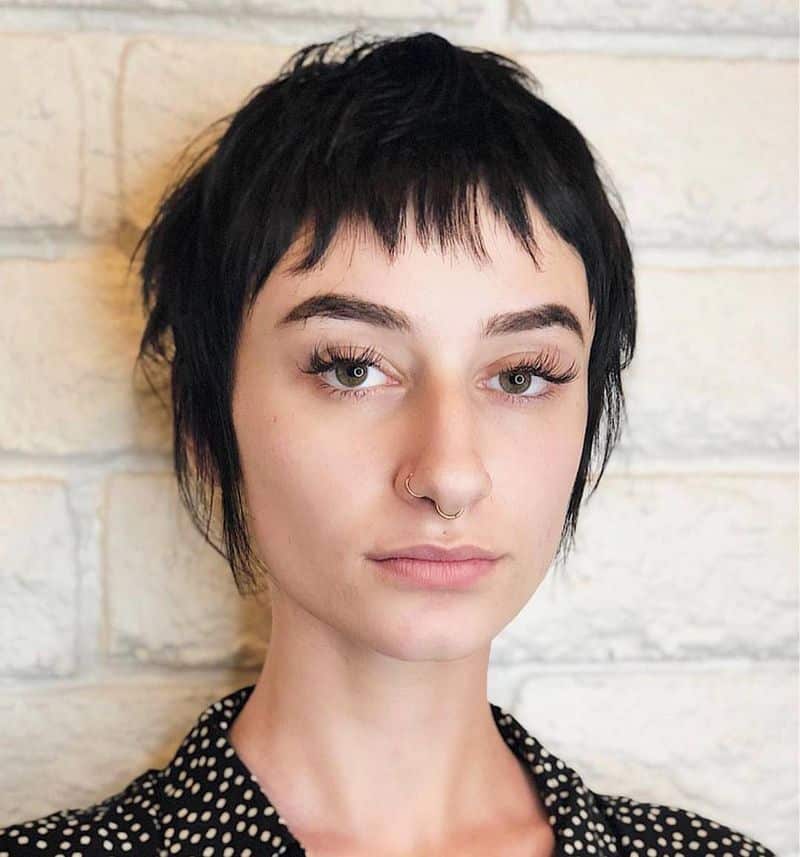 53. Micro Fringe and Jet Black Crop
