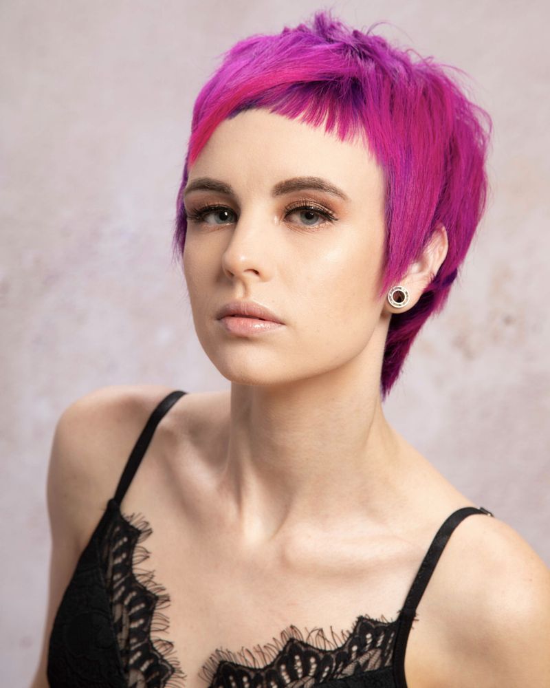 51. Neon Magenta Micro Fringe