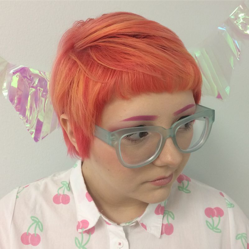 43. Neon Tangerine Cropped Pixie
