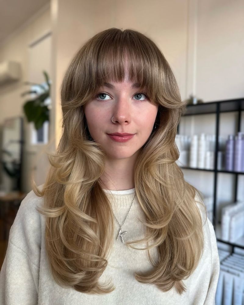 26. Retro Blowout with Heavy Fringe