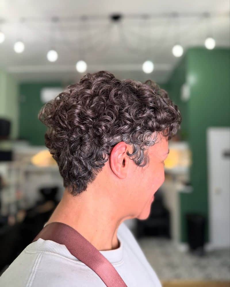 34. Salt-and-Pepper Tapered Curls