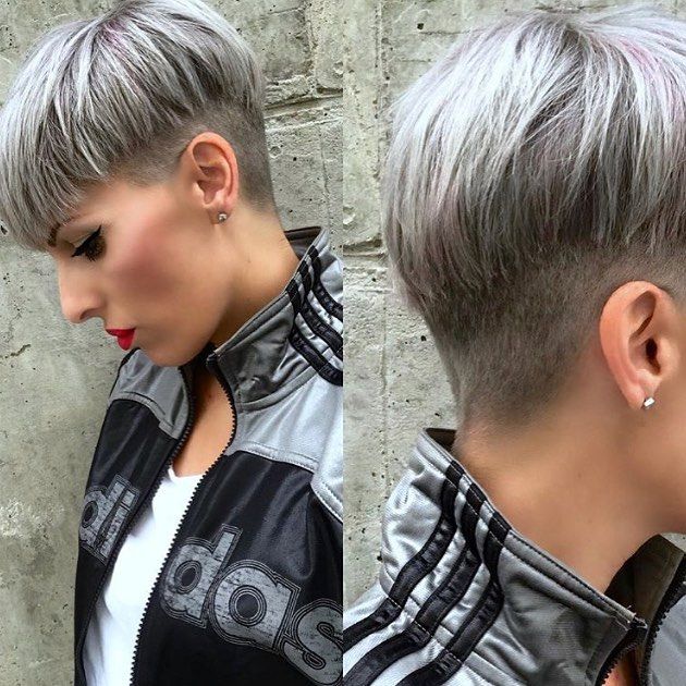 15. Silver Bowl Cut with Shaved Undercut