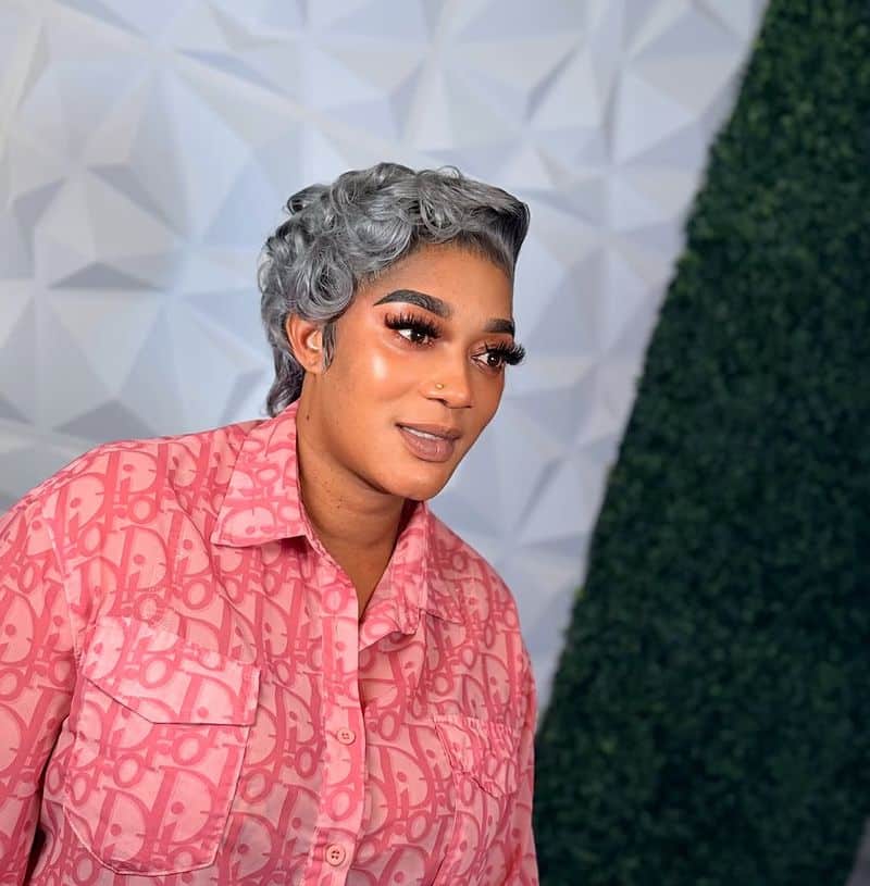 47. Silver Finger-Wave Pixie