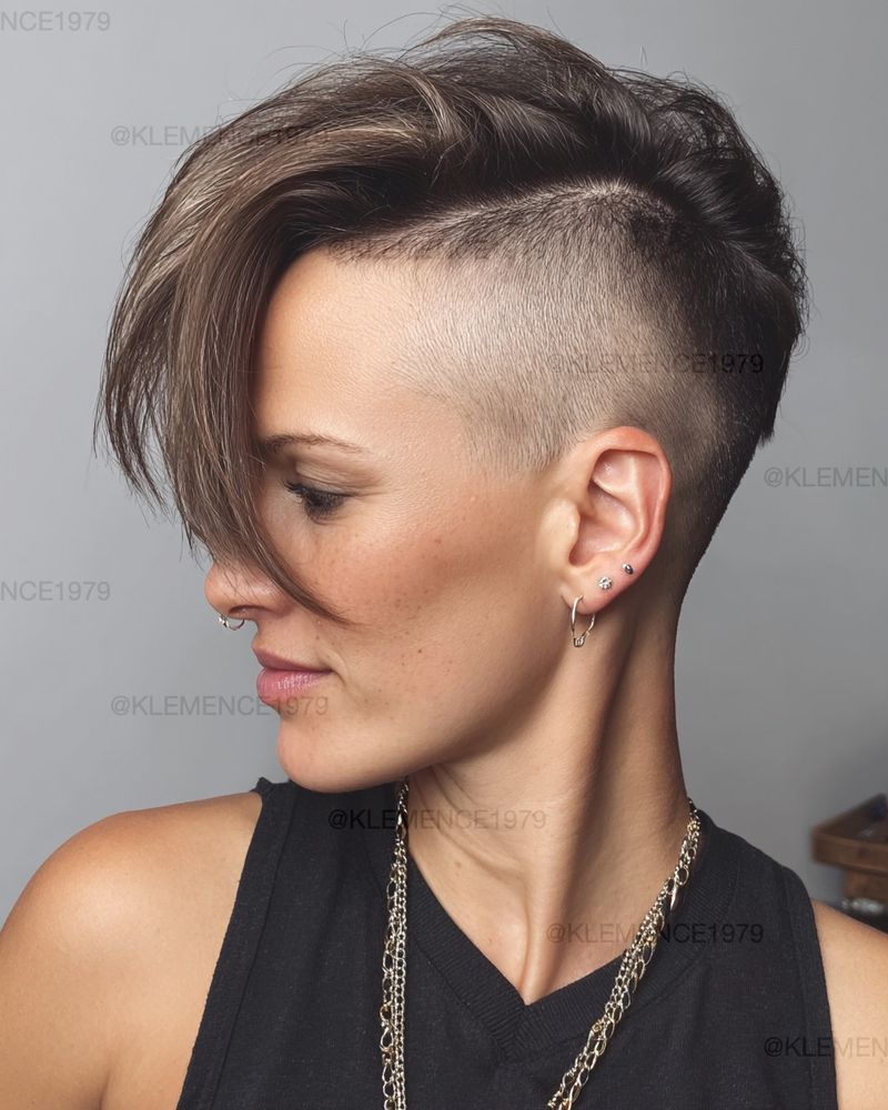 72. Swept-Over Side Undercut with Long Fringe