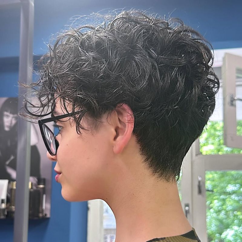 9. Tapered Nape Curly Crop