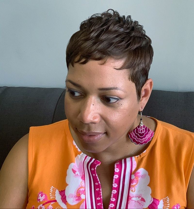 33. Textured Micro-Bangs Pixie