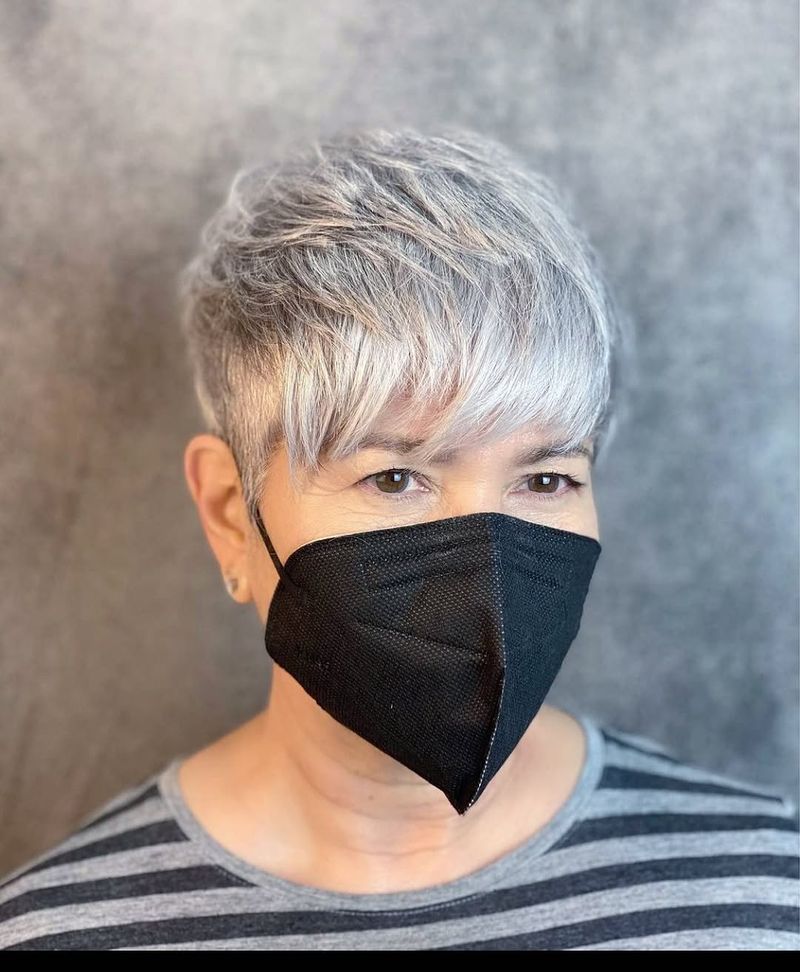 62. Textured Pixie Cut with a Modern Vibe
