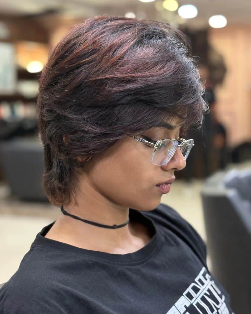 41. Textured Pixie with a Subtle Color Pop