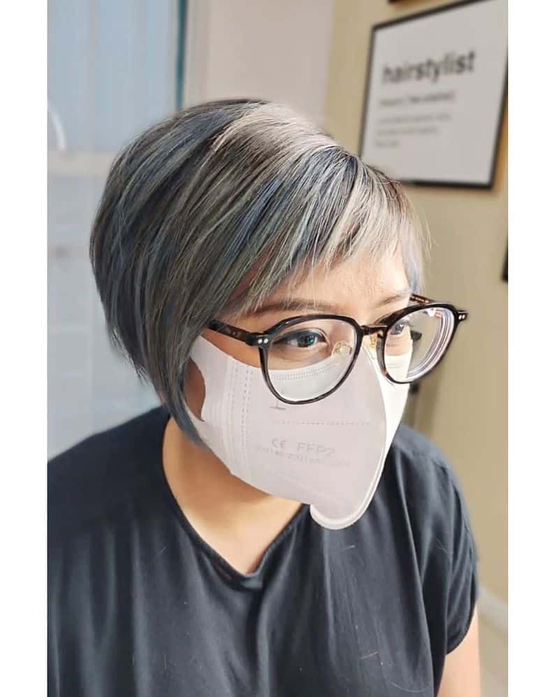 5. Textured Pixie with a Touch of Color