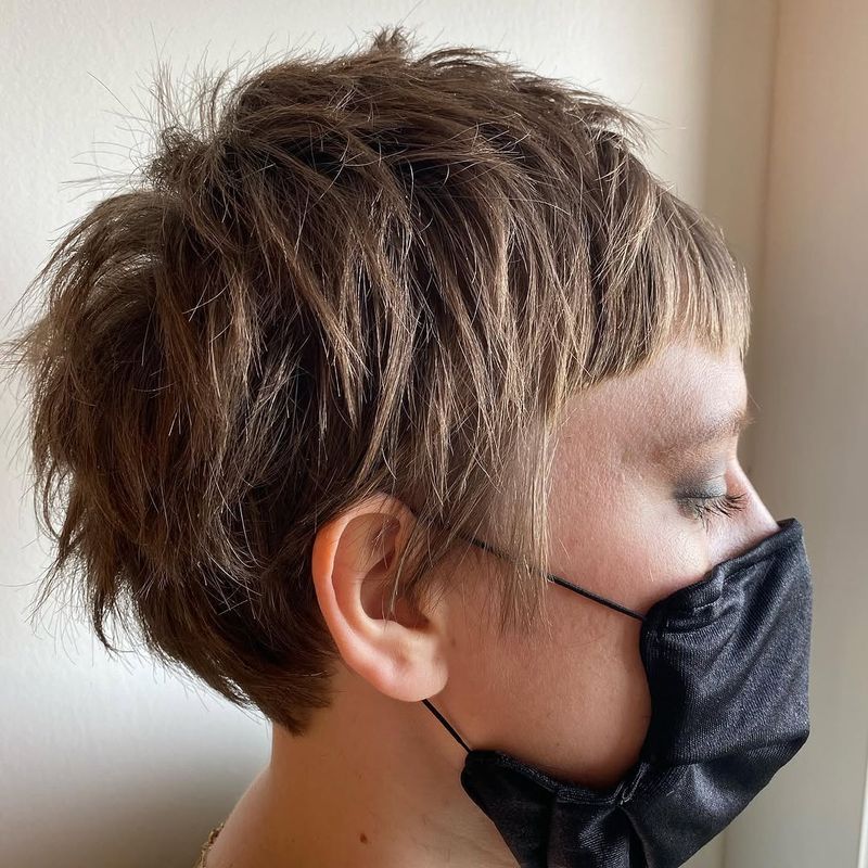 63. Textured Pixie with a Touch of Fringe