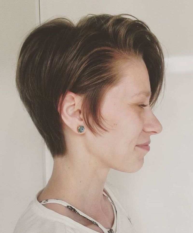 56. Textured Side-Swept Pixie