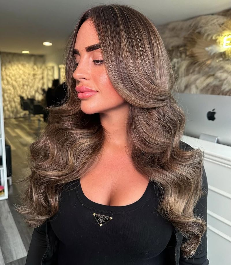 8. Truffle Brown with Soft Honey Highlights