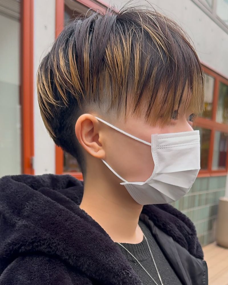 49. Two-Tone Crop with Shaved Temples