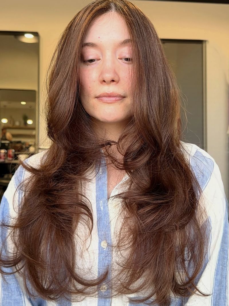 46. Warm Chestnut Blowout Layers